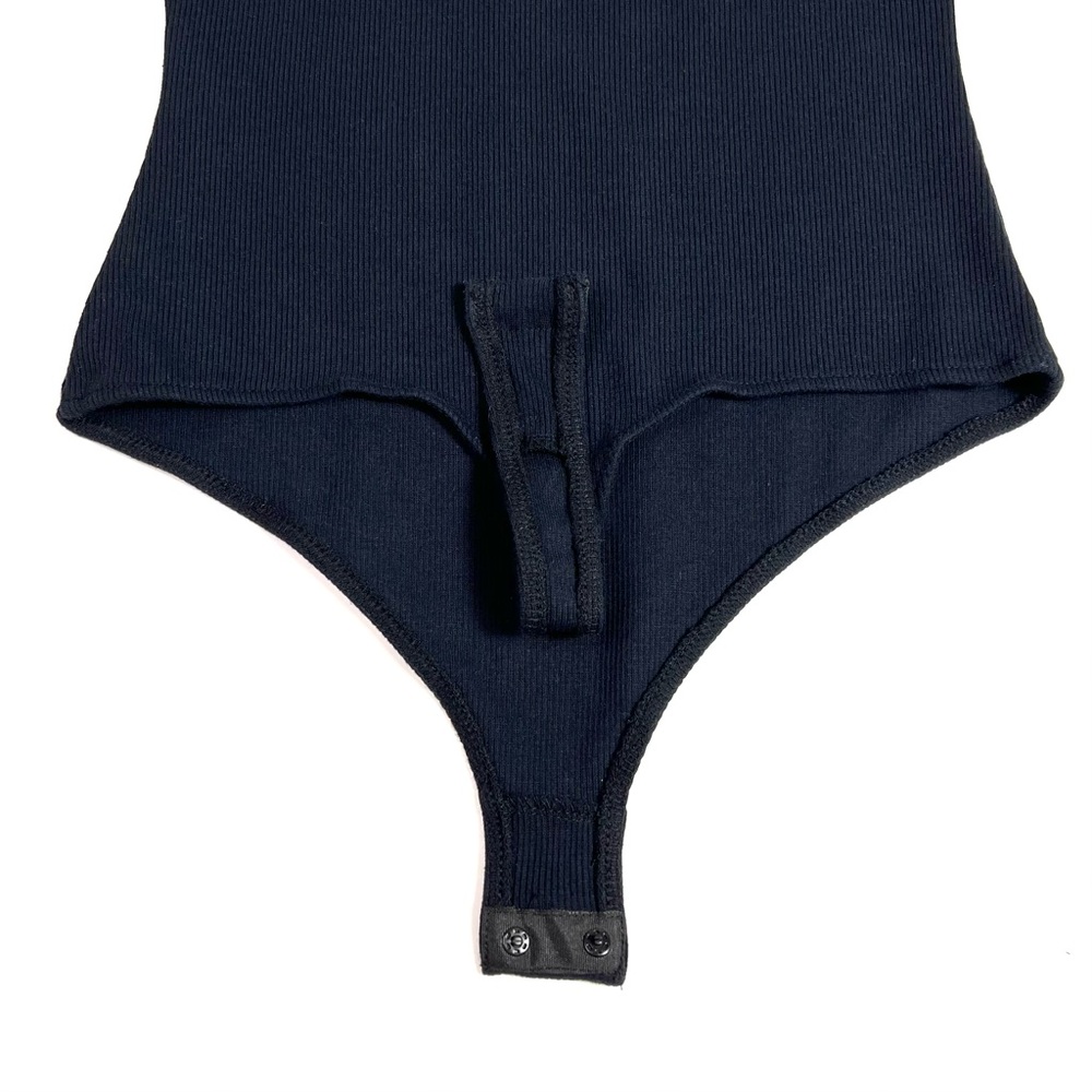 Intimately by Free People Brexley Ribbed Thong Bodysuit Black Size Small - Picture 12 of 15